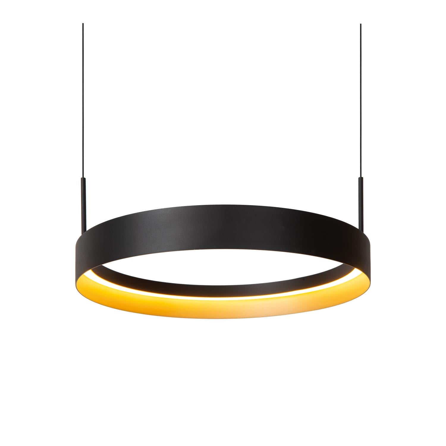 Lucide RADIANT - Hanglamp - LED Dimb. - CCT - 2x38W 2700K/4000K - Zwart | Vibes - KwaliteitWonen.nl