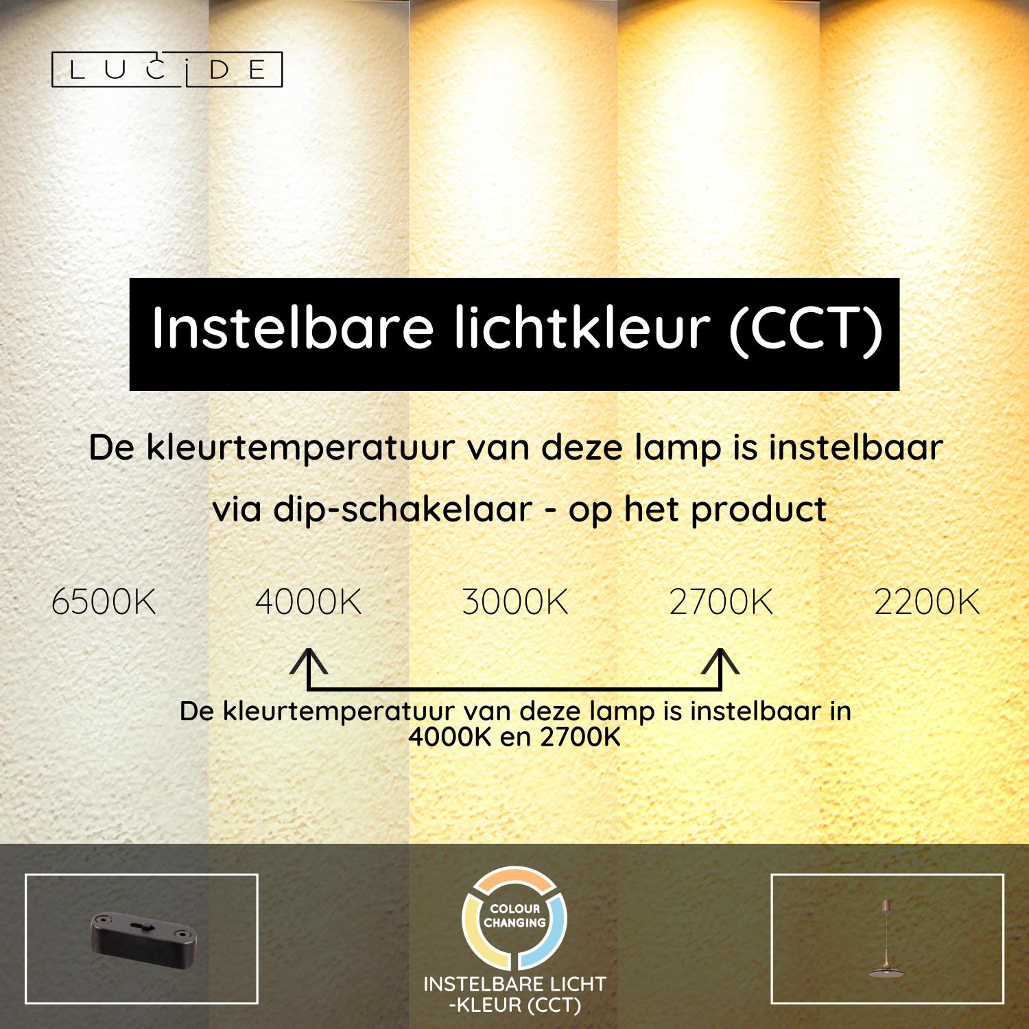 Lucide SANTIAGO - Hanglamp - Ø 32 cm - LED Dimb. - CCT - 1x16W 2700K/4000K - Amber | Premium - KwaliteitWonen.nl