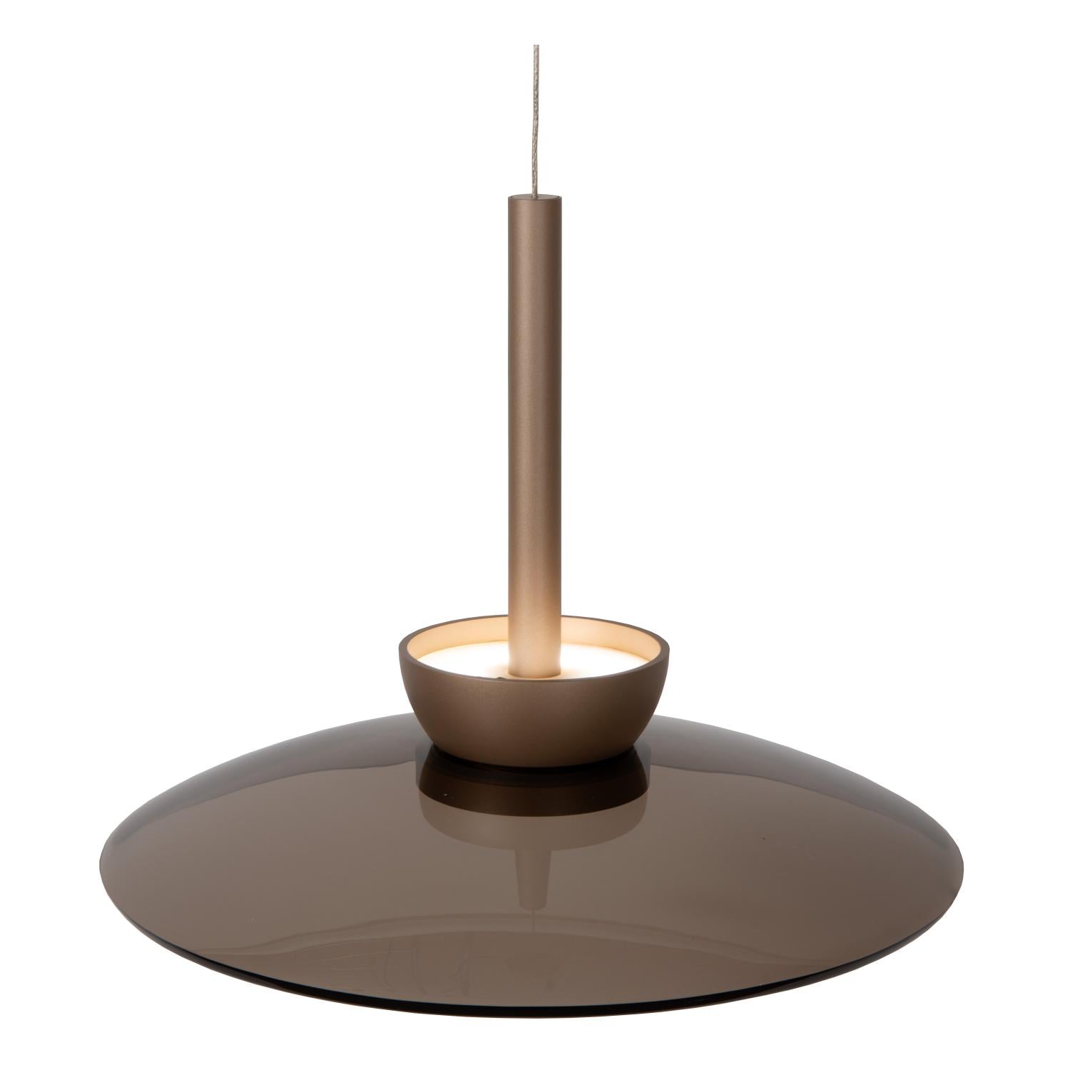 Lucide SANTIAGO - Hanglamp - Ø 32 cm - LED Dimb. - CCT - 1x16W 2700K/4000K - Amber | Premium - KwaliteitWonen.nl