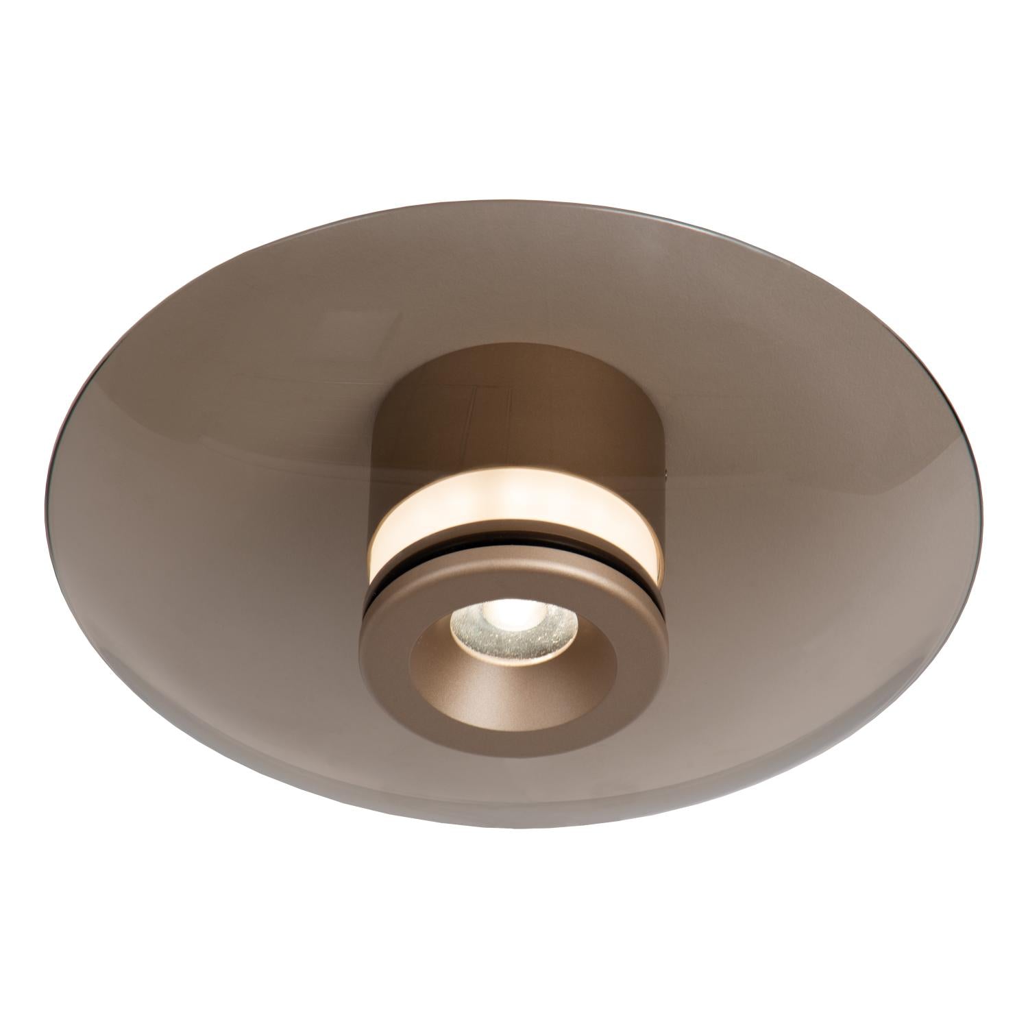 Lucide SANTIAGO - Plafonnière - Ø 23 cm - LED Dimb. - CCT - 1x10W 2700K/4000K - Amber | Premium - KwaliteitWonen.nl