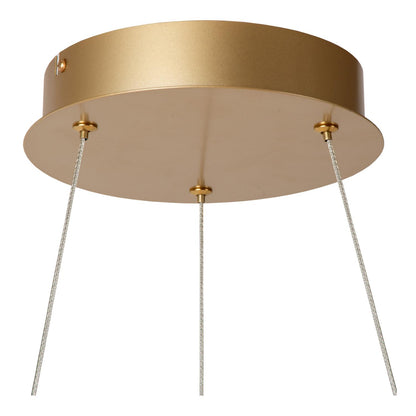 Lucide SARDANA - Hanglamp - Ø 80 cm - LED Dimb. - 1x74W 2700K - Mat Goud / Messing | Premium - KwaliteitWonen.nl