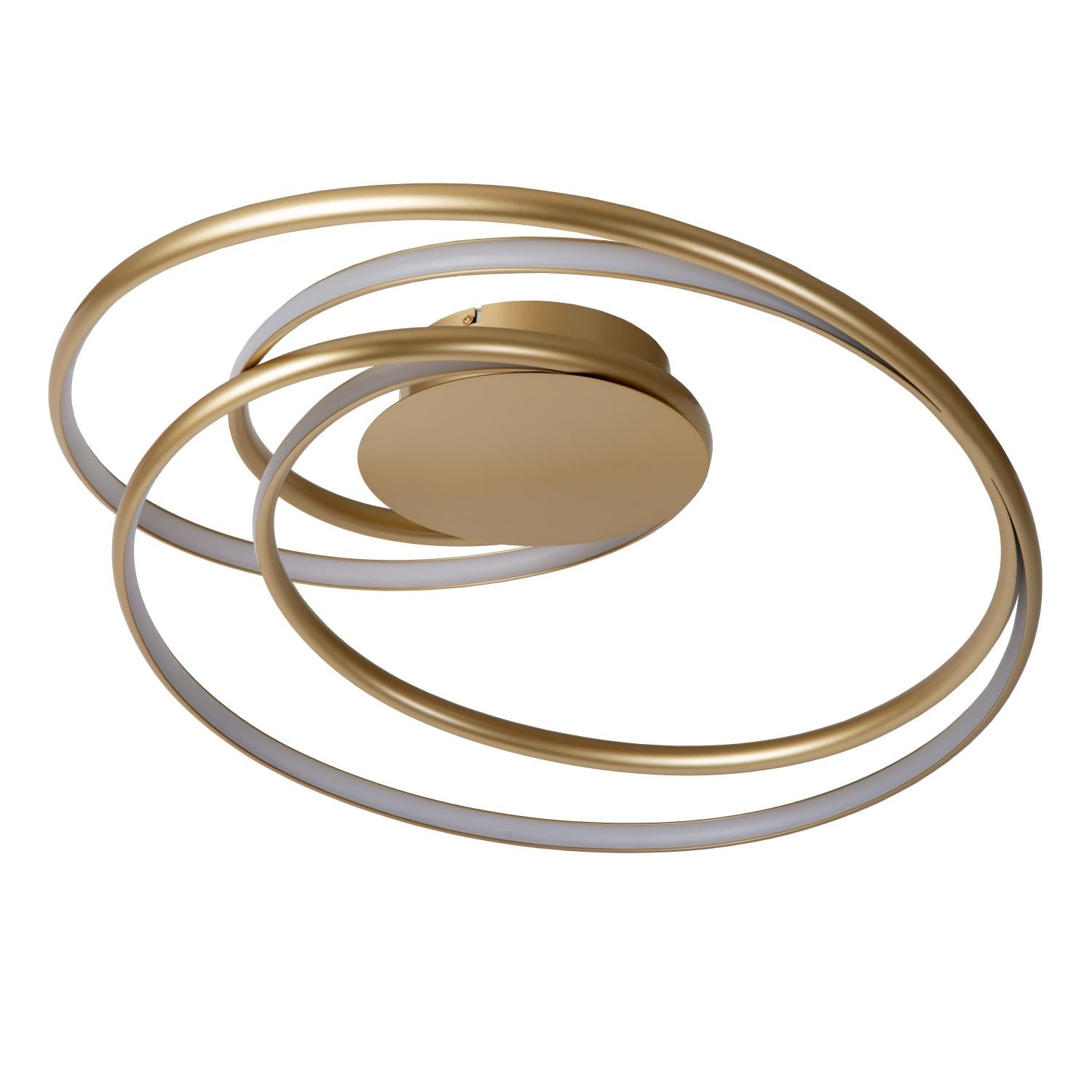 Lucide SARDANA - Plafonnière - LED Dimb. - 1x54W 2700K - Mat Goud / Messing | Premium - KwaliteitWonen.nl