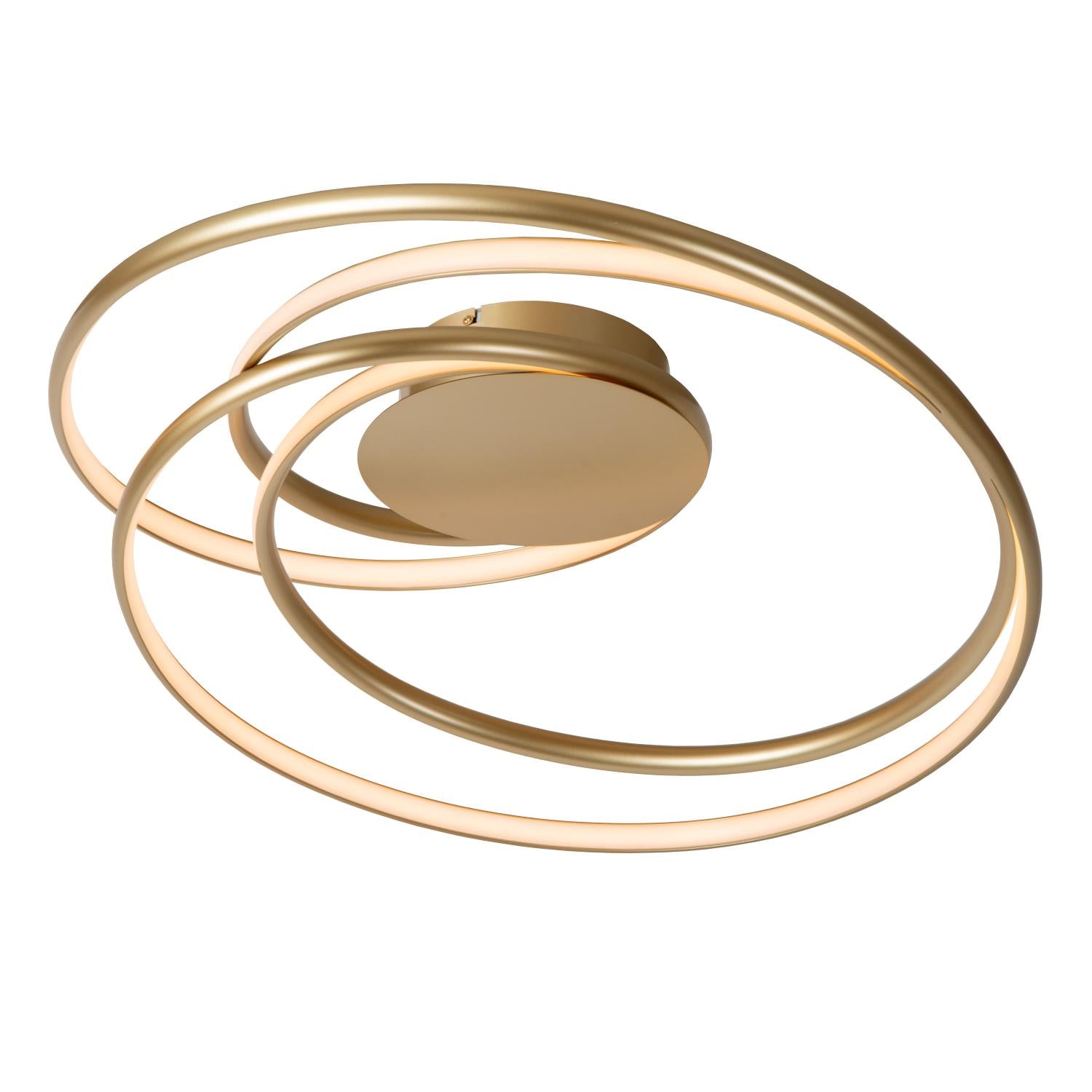 Lucide SARDANA - Plafonnière - LED Dimb. - 1x54W 2700K - Mat Goud / Messing | Premium - KwaliteitWonen.nl
