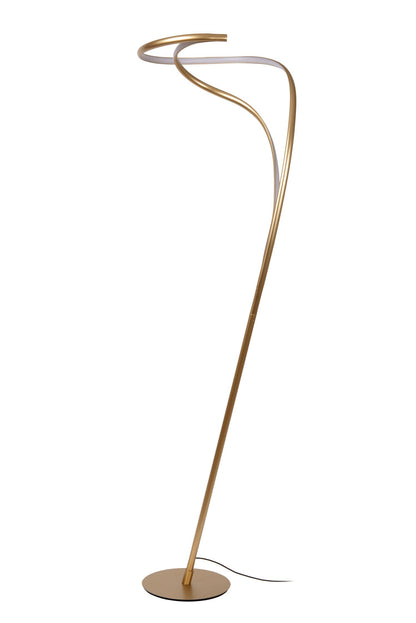 Lucide SARDANA - Vloerlamp - Ø 44 cm - LED Dimb. - 1x28W 2700K - Mat Goud / Messing | Premium - KwaliteitWonen.nl