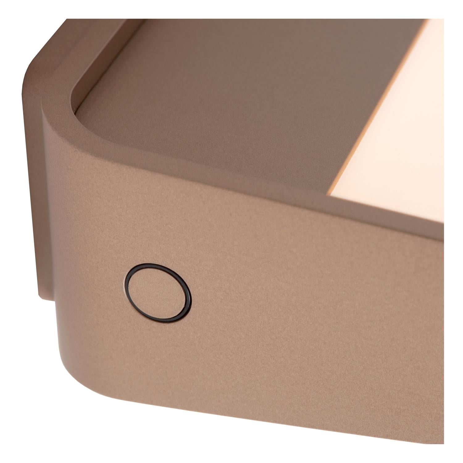 Lucide SILVI - Oplaadbare Wandlamp - Accu/Batterij - LED Dimb. - 1x3,7W 2700K - Koffie | Premium - KwaliteitWonen.nl