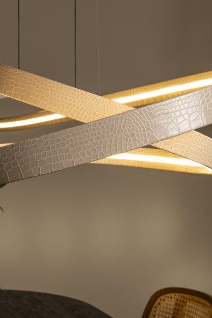 Lucide SLALOM - Hanglamp - LED Dimb. - CCT - 1x80W 2200K/4000K - Beige | Premium - KwaliteitWonen.nl