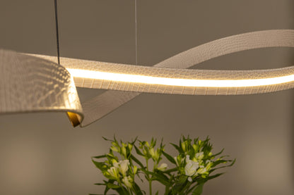 Lucide SLALOM - Hanglamp - LED Dimb. - CCT - 1x80W 2200K/4000K - Beige | Premium - KwaliteitWonen.nl