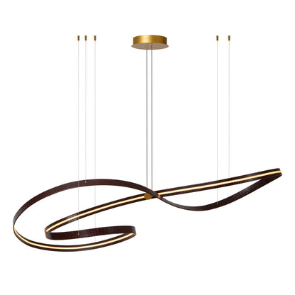Lucide SLALOM - Hanglamp - LED Dimb. - CCT - 1x80W 2200K/4000K - Koffie | Premium - KwaliteitWonen.nl
