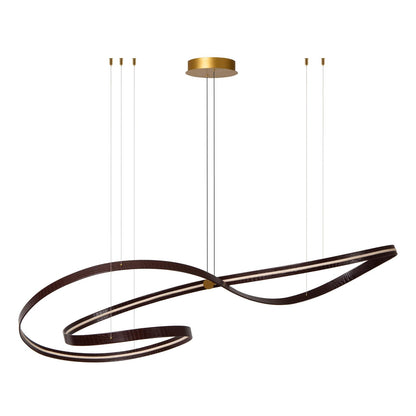 Lucide SLALOM - Hanglamp - LED Dimb. - CCT - 1x80W 2200K/4000K - Koffie | Premium - KwaliteitWonen.nl