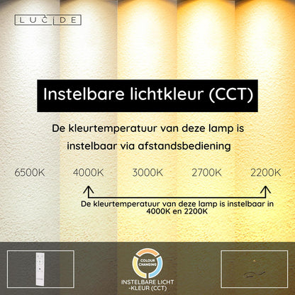 Lucide SLALOM - Hanglamp - LED Dimb. - CCT - 1x80W 2200K/4000K - Koffie | Premium - KwaliteitWonen.nl