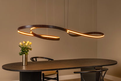 Lucide SLALOM - Hanglamp - LED Dimb. - CCT - 1x80W 2200K/4000K - Koffie | Premium - KwaliteitWonen.nl