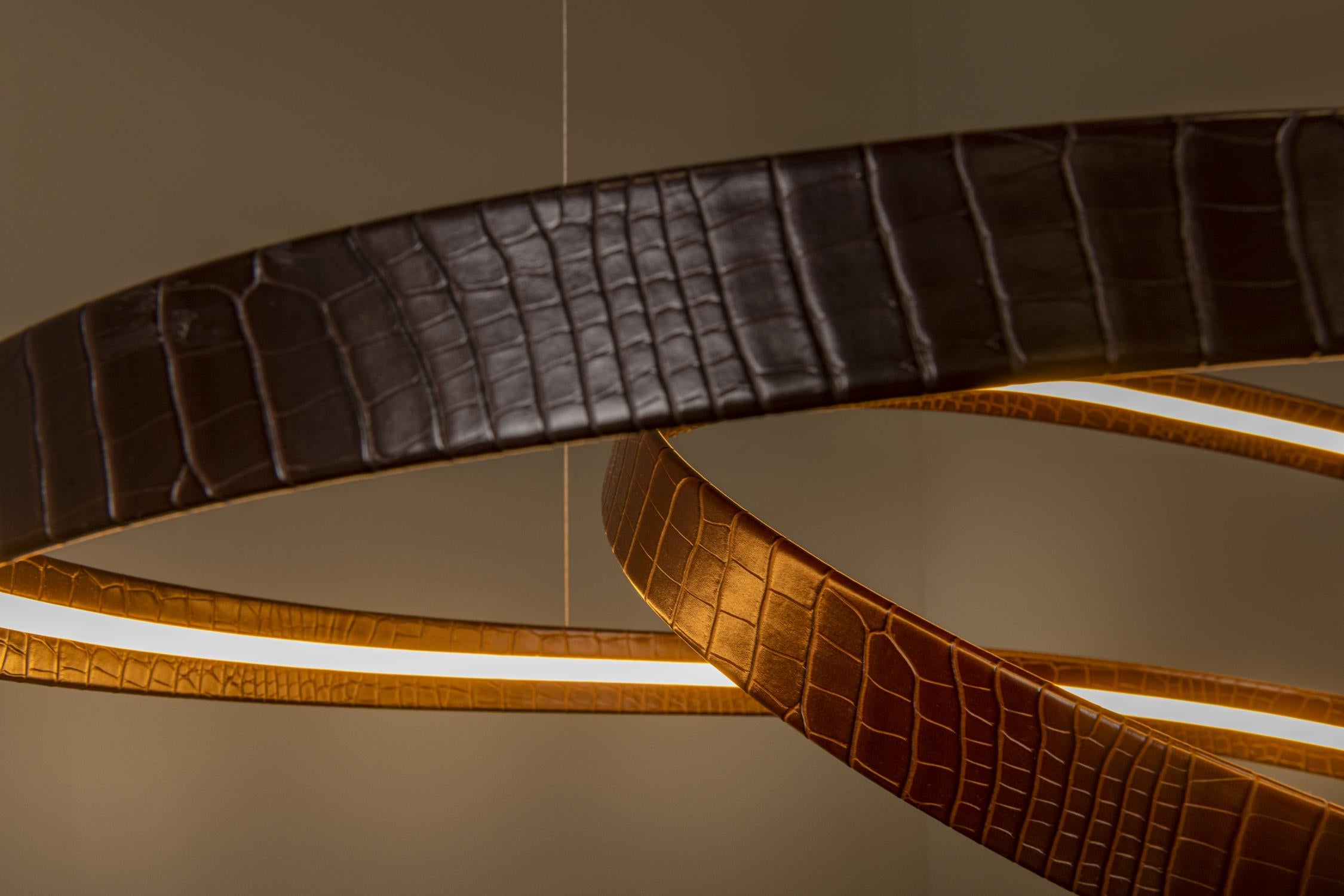 Lucide SLALOM - Hanglamp - LED Dimb. - CCT - 1x80W 2200K/4000K - Koffie | Premium - KwaliteitWonen.nl