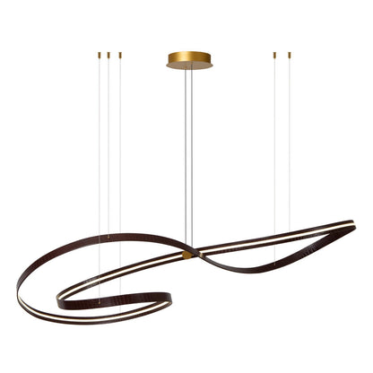 Lucide SLALOM - Hanglamp - LED Dimb. - CCT - 1x80W 2200K/4000K - Koffie | Premium - KwaliteitWonen.nl
