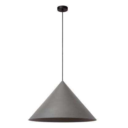 Lucide SPITZE - Hanglamp - Ø 60 cm - 1xE27 - Grijs | Vibes - KwaliteitWonen.nl