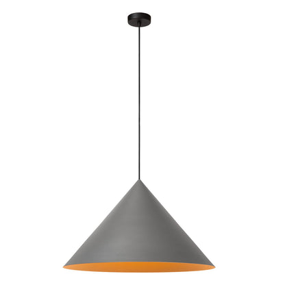Lucide SPITZE - Hanglamp - Ø 60 cm - 1xE27 - Grijs | Vibes - KwaliteitWonen.nl