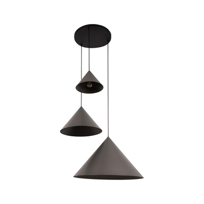 Lucide SPITZE - Hanglamp - Ø 68 cm - 3xE27 - Geschikt voor vide en hoge plafonds - Grijs | Vibes - KwaliteitWonen.nl
