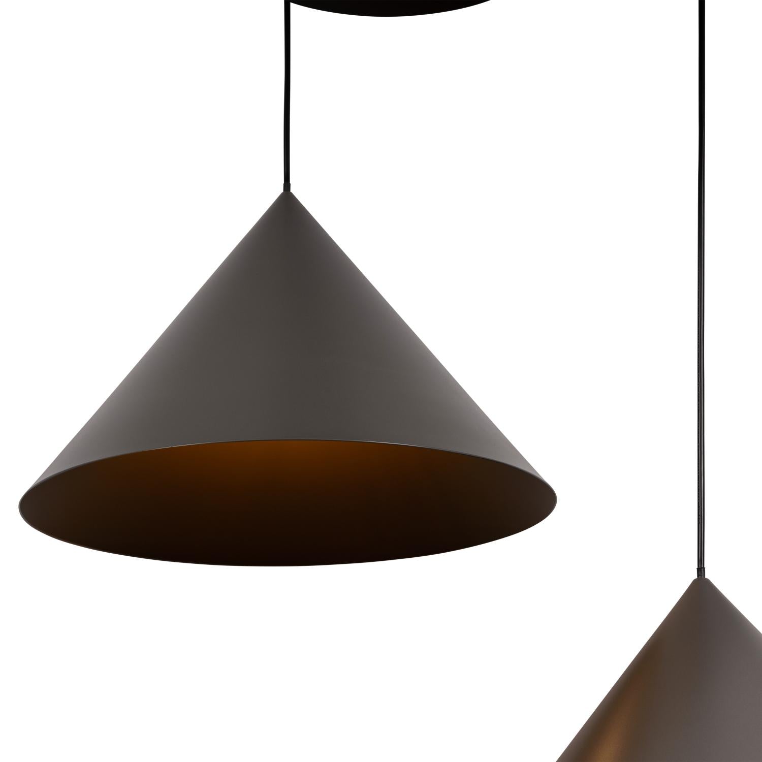 Lucide SPITZE - Hanglamp - Ø 68 cm - 3xE27 - Geschikt voor vide en hoge plafonds - Grijs | Vibes - KwaliteitWonen.nl