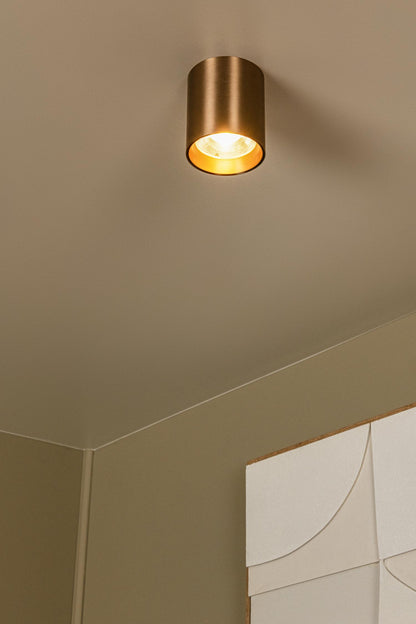 Lucide STRAXX - Plafondspot - Ø 8 cm - LED Dimb. - CCT - 1x15W 2700K/4000K - Champagne kleur | Premium - KwaliteitWonen.nl