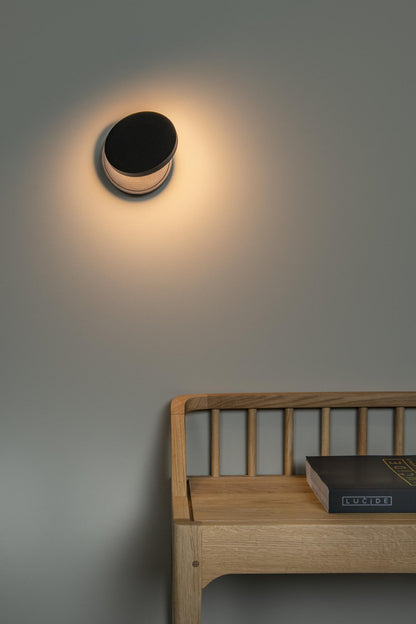 Lucide UFOR - Wandlamp - Ø 12 cm - LED Dim to warm - 1800K/3000K - Zwart | Premium - KwaliteitWonen.nl