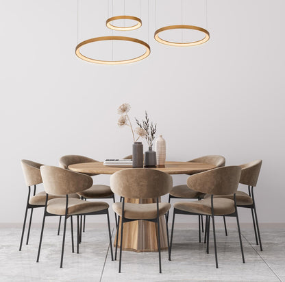 Lucide VIDAL - Hanglamp - Ø 78 cm - LED Dimb. - 1x120W 2700K - Mat Goud / Messing | Premium - KwaliteitWonen.nl