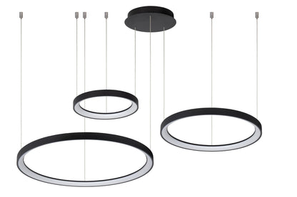 Lucide VIDAL - Hanglamp - Ø 78 cm - LED Dimb. - 1x120W 2700K - Zwart | Premium - KwaliteitWonen.nl