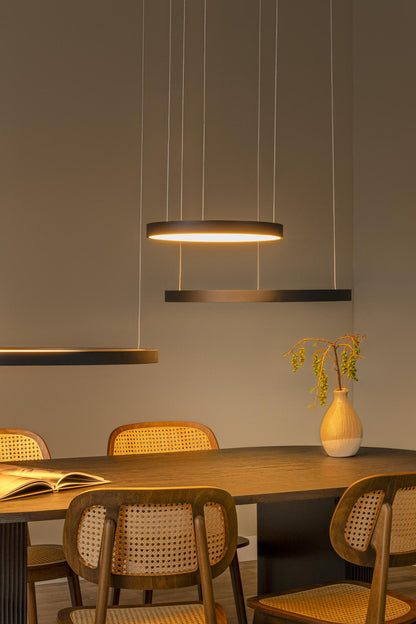 Lucide VIDAL - Hanglamp - Ø 78 cm - LED Dimb. - 1x120W 2700K - Zwart | Premium - KwaliteitWonen.nl