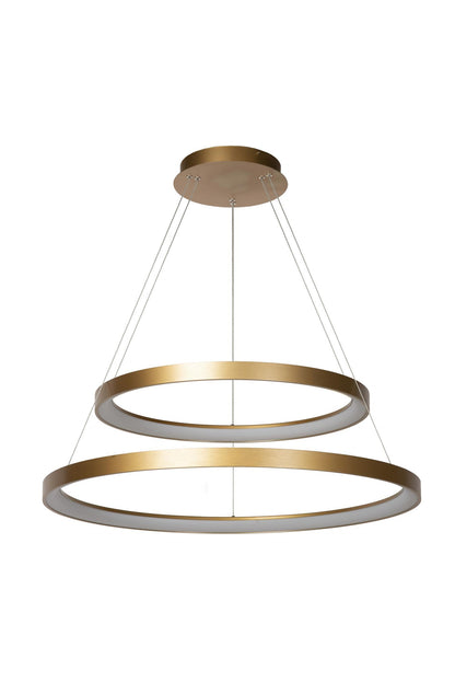 Lucide VIDAL - Hanglamp - Ø 78 cm - LED Dimb. - 1x92W 2700K - Mat Goud / Messing | Premium - KwaliteitWonen.nl