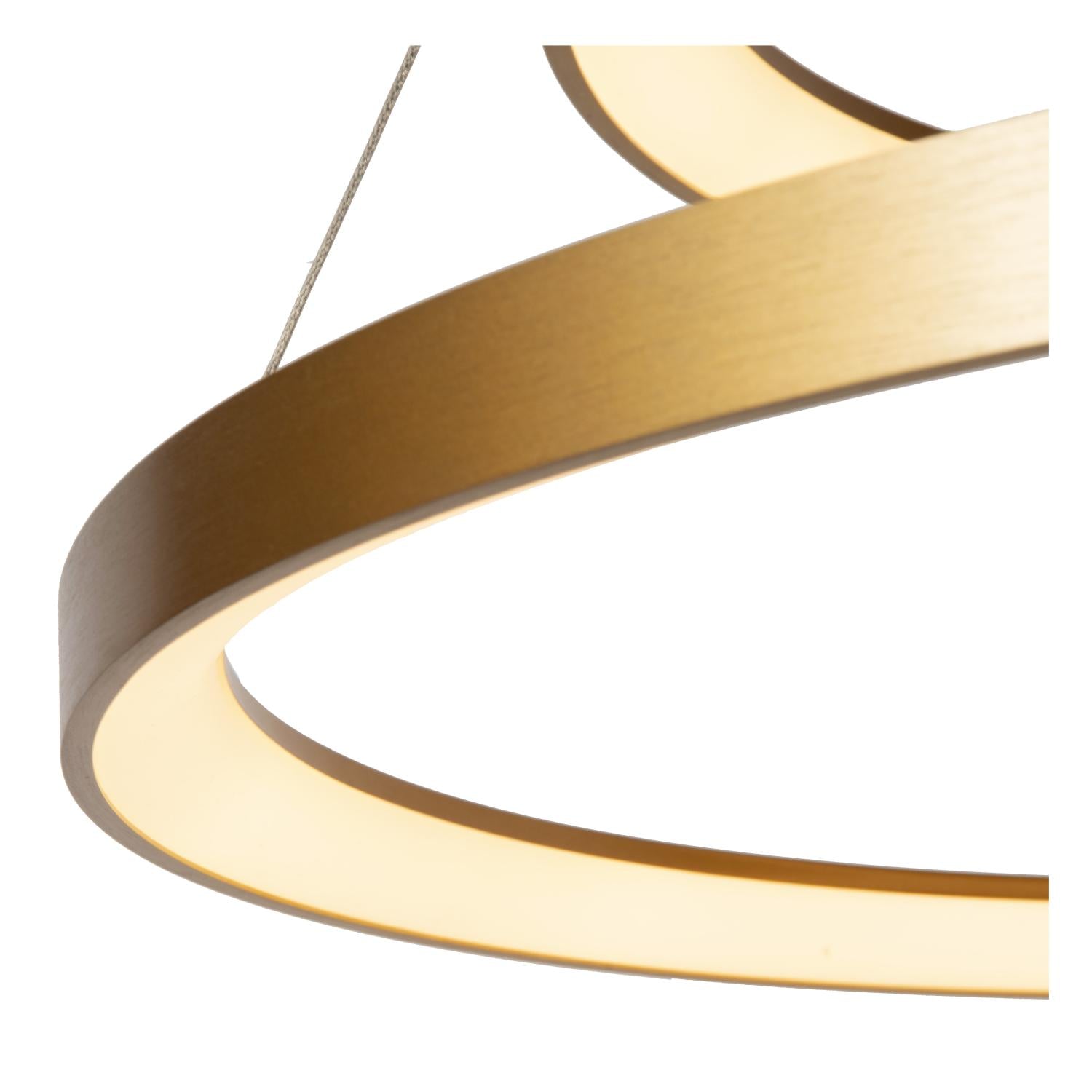 Lucide VIDAL - Hanglamp - Ø 78 cm - LED Dimb. - 1x92W 2700K - Mat Goud / Messing | Premium - KwaliteitWonen.nl
