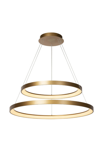 Lucide VIDAL - Hanglamp - Ø 78 cm - LED Dimb. - 1x92W 2700K - Mat Goud / Messing | Premium - KwaliteitWonen.nl