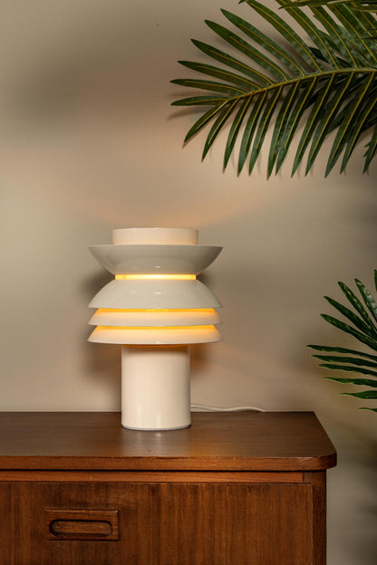 Lucide YINDRA - Tafellamp - Ø 17,5 cm - 1xE27 - Beige | Vibes - KwaliteitWonen.nl