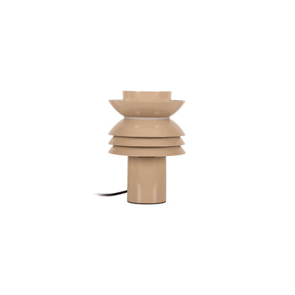 Lucide YINDRA - Tafellamp - Ø 17,5 cm - 1xE27 - Taupe | Vibes - KwaliteitWonen.nl