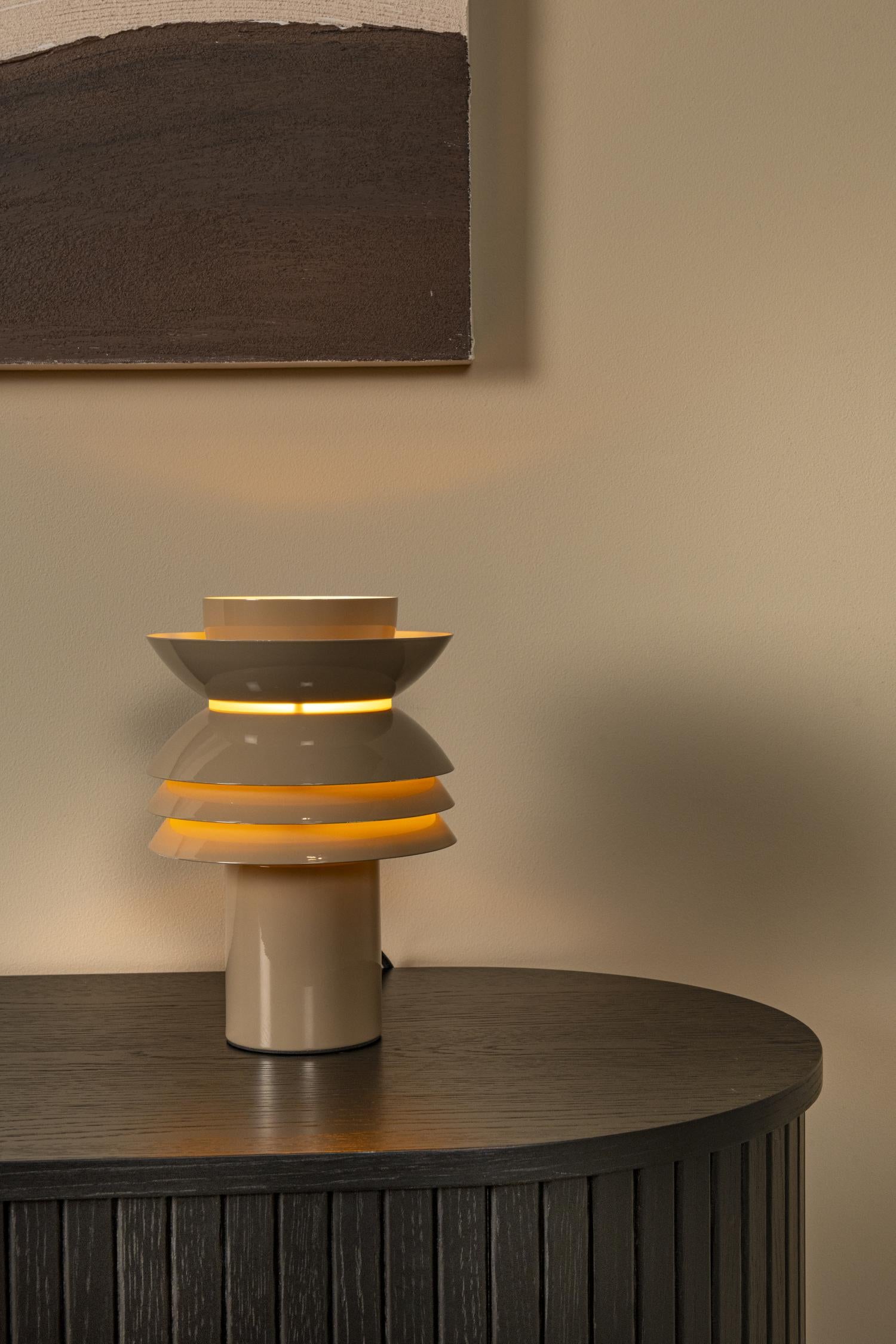 Lucide YINDRA - Tafellamp - Ø 17,5 cm - 1xE27 - Taupe | Vibes - KwaliteitWonen.nl