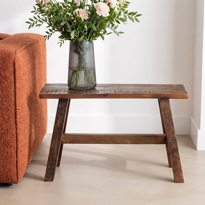 Raw Materials Bankje Hout Bruin Groot - KwaliteitWonen.nl