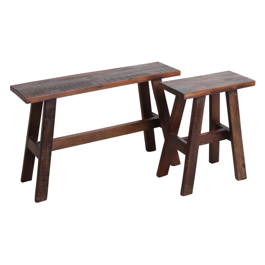 Raw Materials Bankje Hout Bruin Medium - KwaliteitWonen.nl