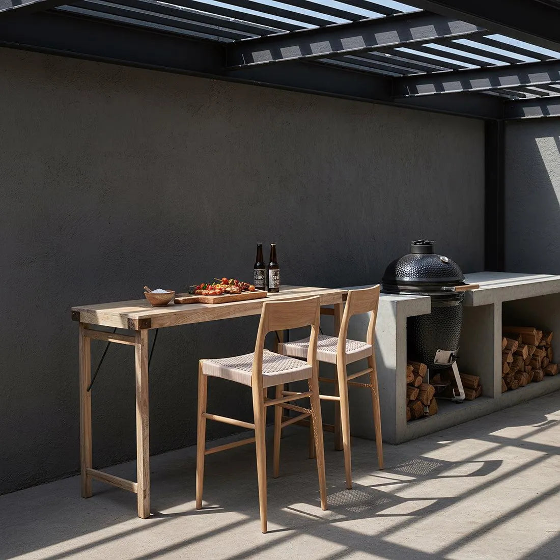 Raw Materials Barstoel Freya teakhout outdoor - KwaliteitWonen.nl