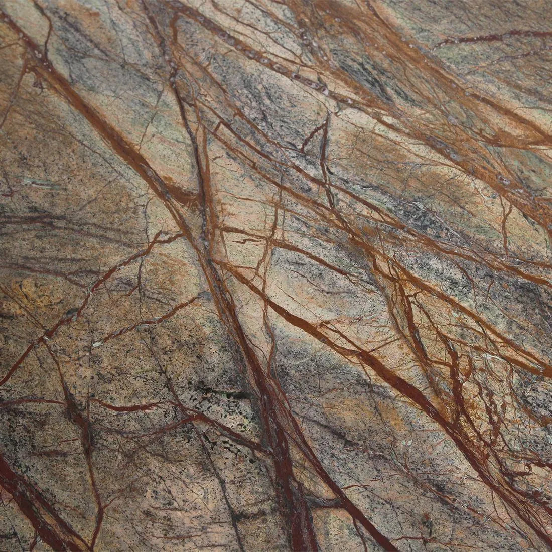 Raw Materials Bijzettafel Bizar Rond 50cm Marmer Bruin - KwaliteitWonen.nl