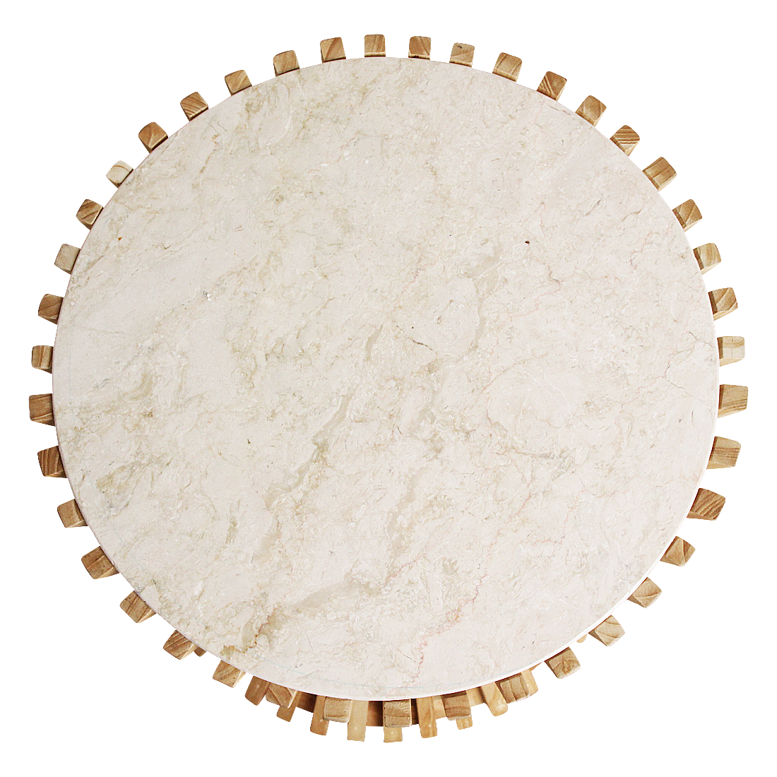 Raw Materials Bijzettafel Infinity Hourglass Rond 46cm Marmer - KwaliteitWonen.nl