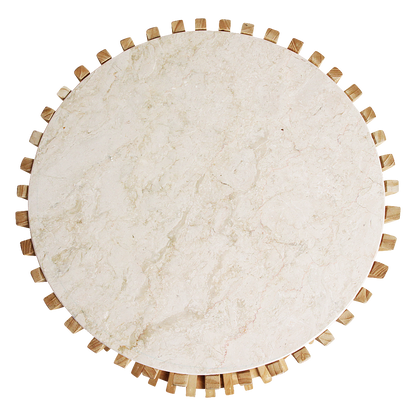Raw Materials Bijzettafel Infinity Hourglass Rond 46cm Marmer - KwaliteitWonen.nl
