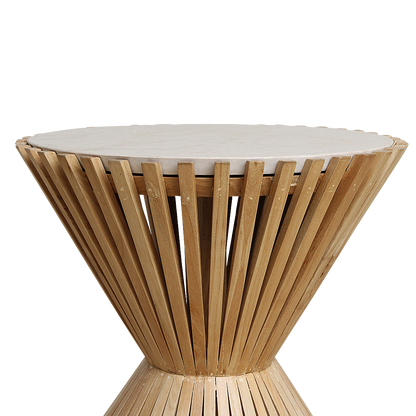 Raw Materials Bijzettafel Infinity Hourglass Rond 46cm Marmer - KwaliteitWonen.nl