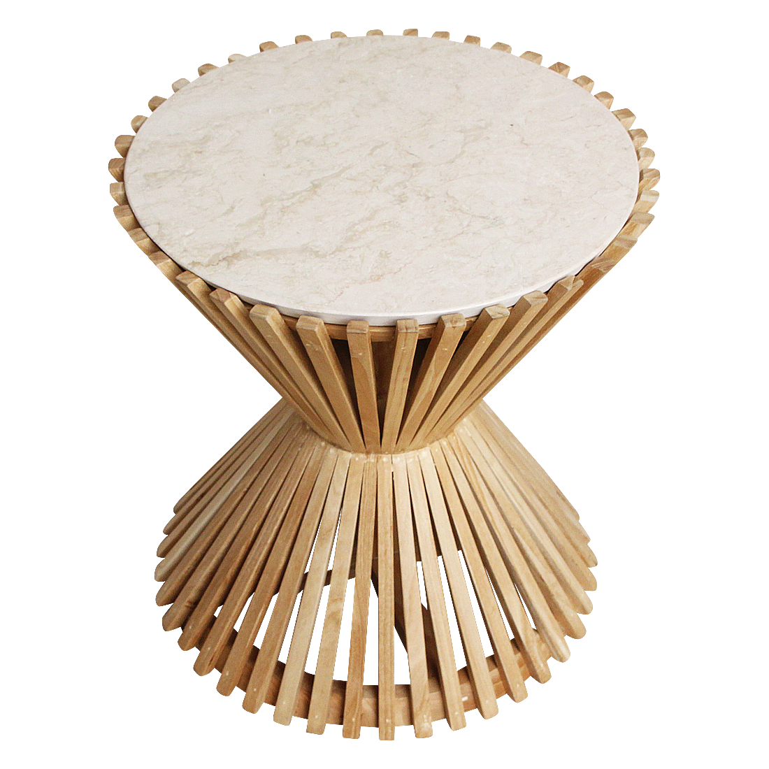 Raw Materials Bijzettafel Infinity Hourglass Rond 46cm Marmer - KwaliteitWonen.nl