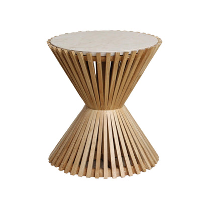 Raw Materials Bijzettafel Infinity Hourglass Rond 46cm Marmer - KwaliteitWonen.nl
