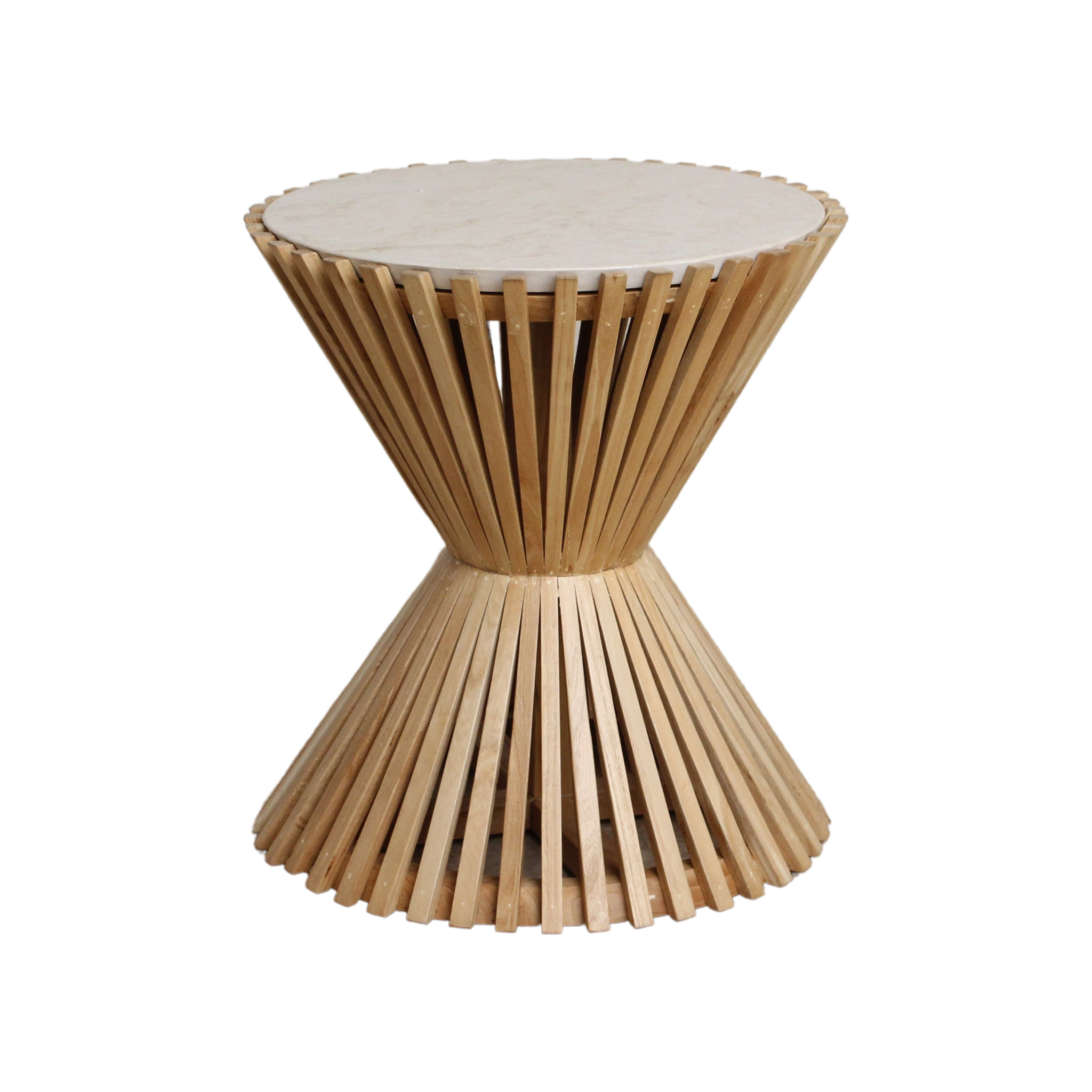 Raw Materials Bijzettafel Infinity Hourglass Rond 46cm Marmer - KwaliteitWonen.nl