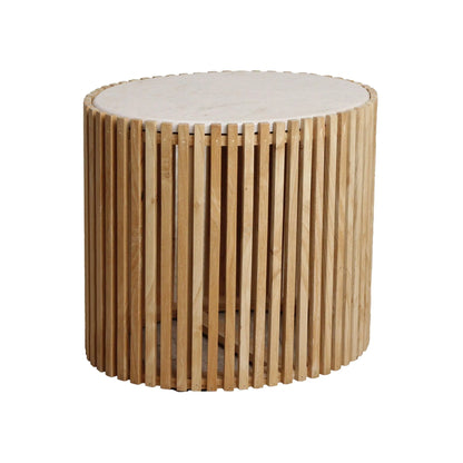 Raw Materials Bijzettafel Infinity Ovaal 52x42cm Marmer Naturel - KwaliteitWonen.nl