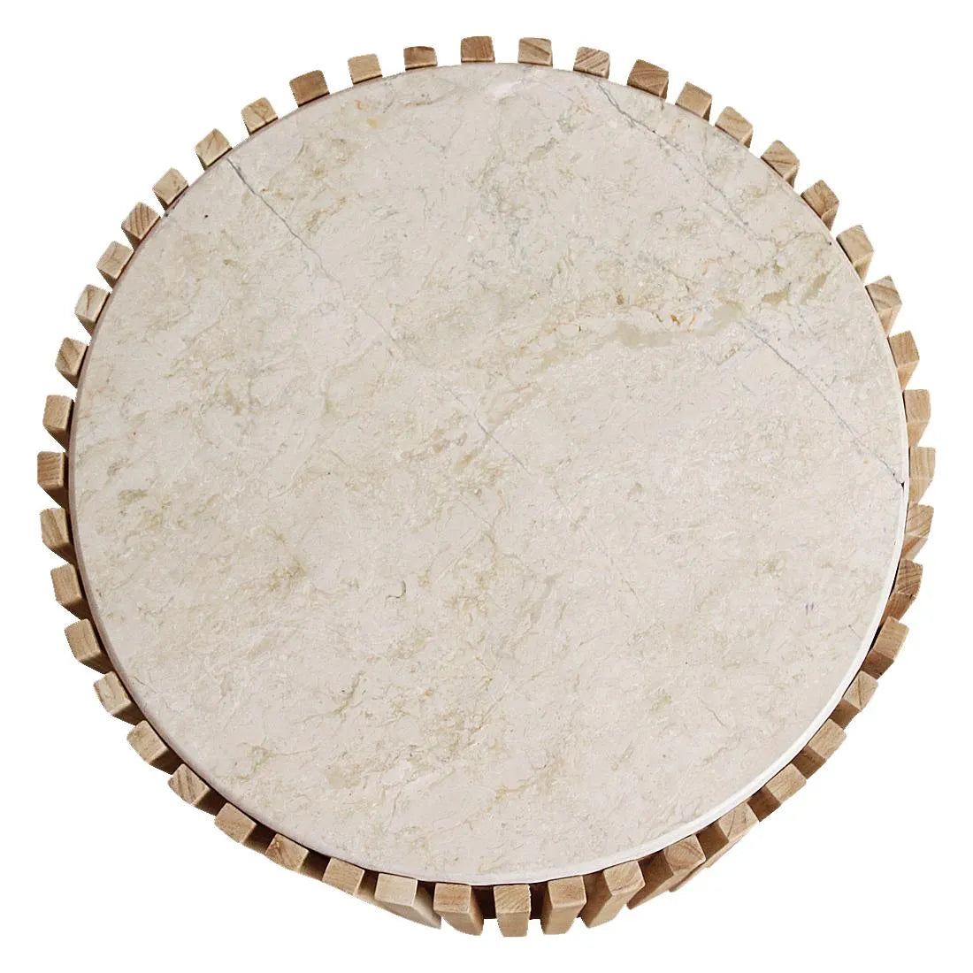 Raw Materials Bijzettafel Infinity Rond 40cm Marmer Naturel - KwaliteitWonen.nl