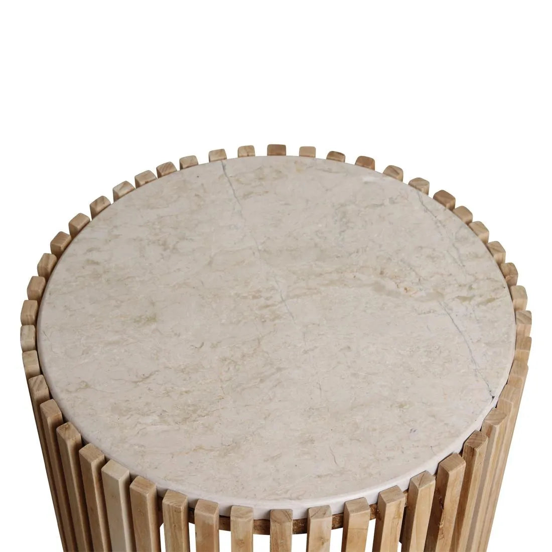 Raw Materials Bijzettafel Infinity Rond 40cm Marmer Naturel - KwaliteitWonen.nl