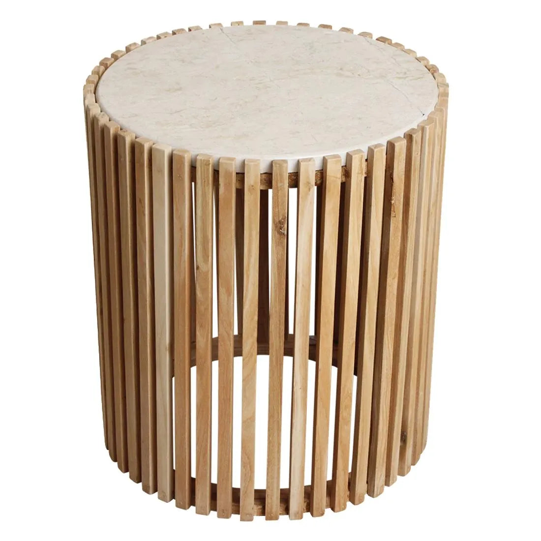 Raw Materials Bijzettafel Infinity Rond 40cm Marmer Naturel - KwaliteitWonen.nl