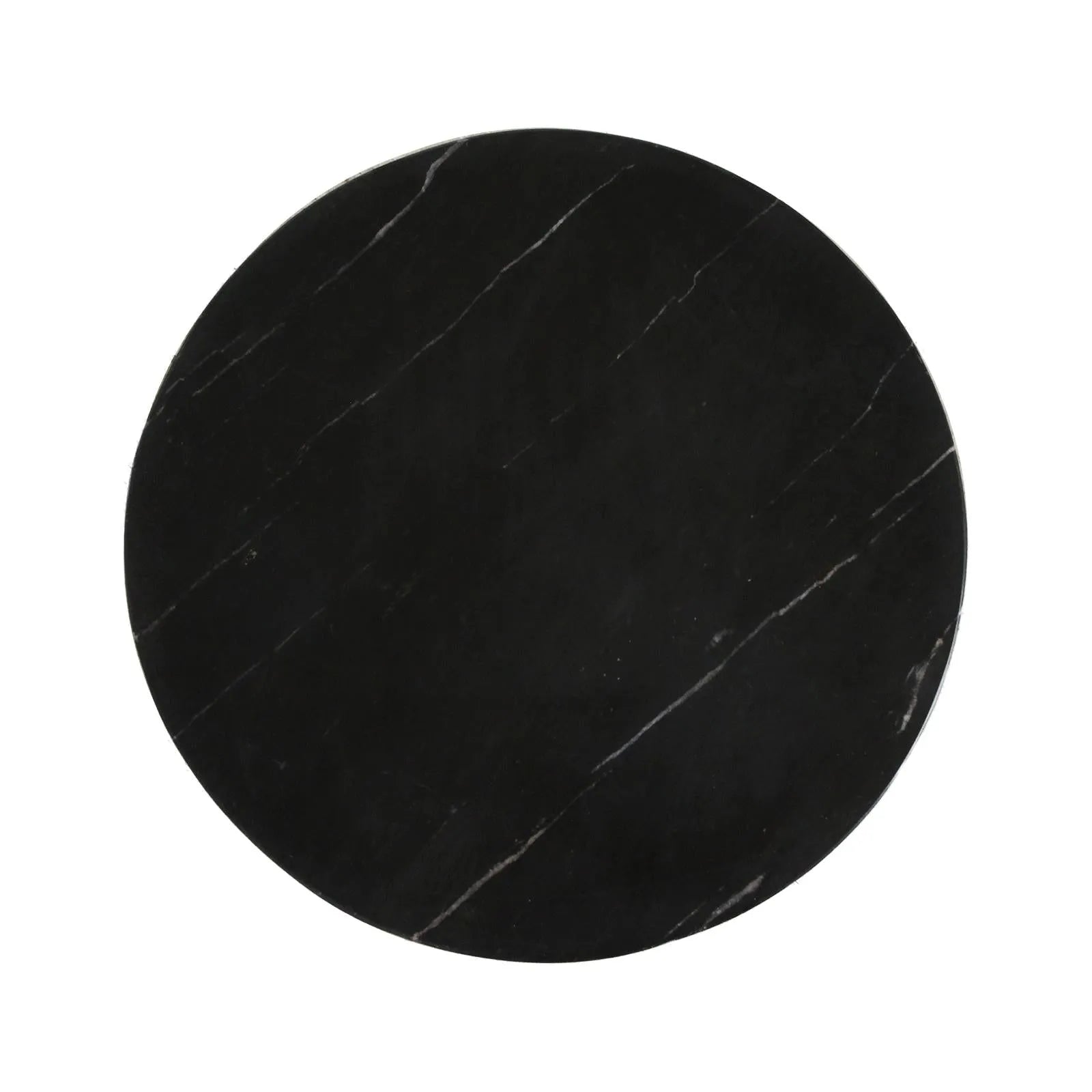 Raw Materials Bijzettafel Langkawi Rond 40cm Marmer Zwart - KwaliteitWonen.nl