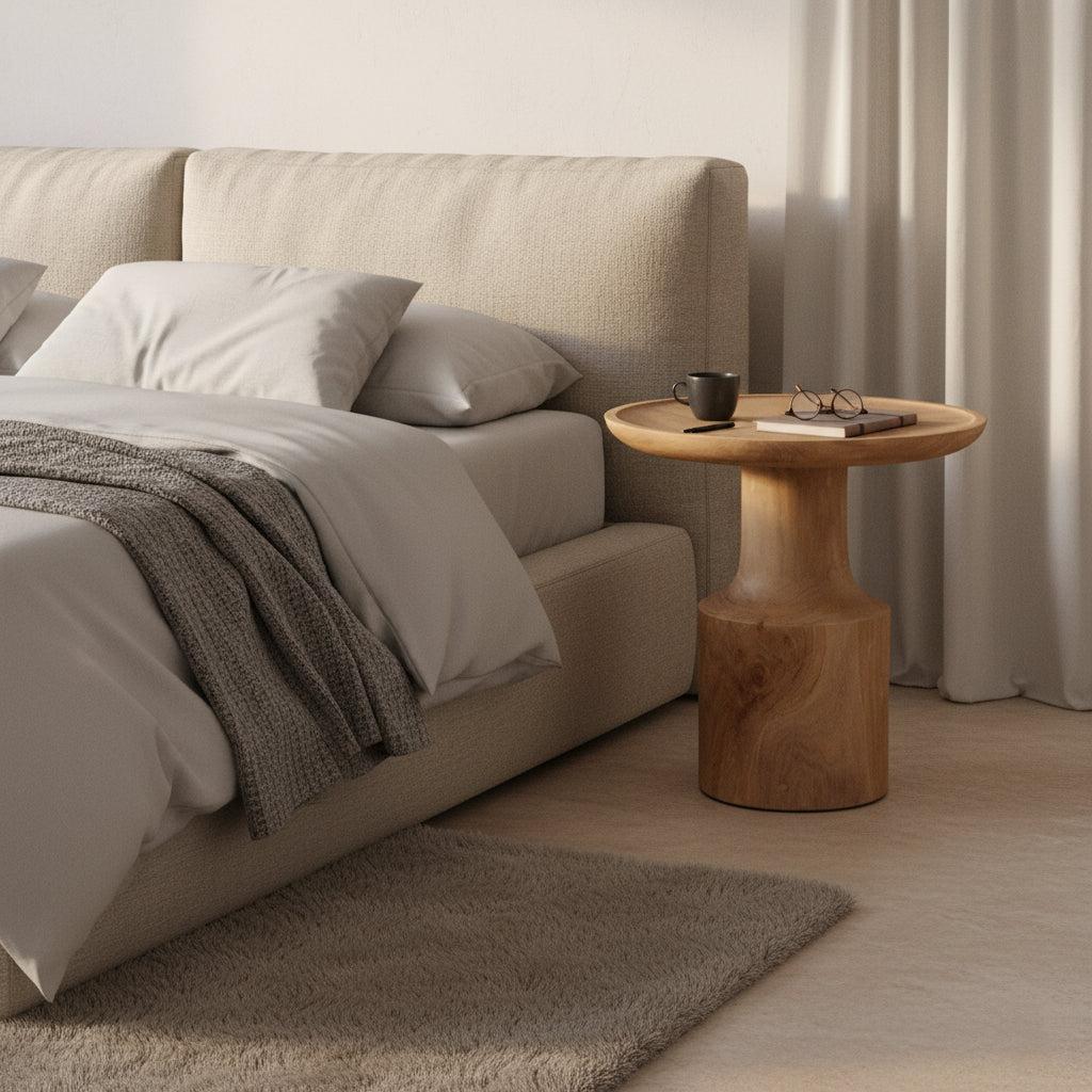 Raw Materials - Bijzettafel Nero Day 50cm Teakhout-Kwaliteitwonen.nl