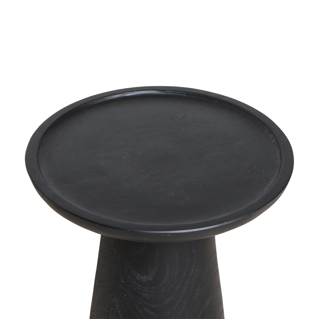 Raw Materials Bijzettafel Nero Dusk Rond 40cm Teakhout Zwart - KwaliteitWonen.nl