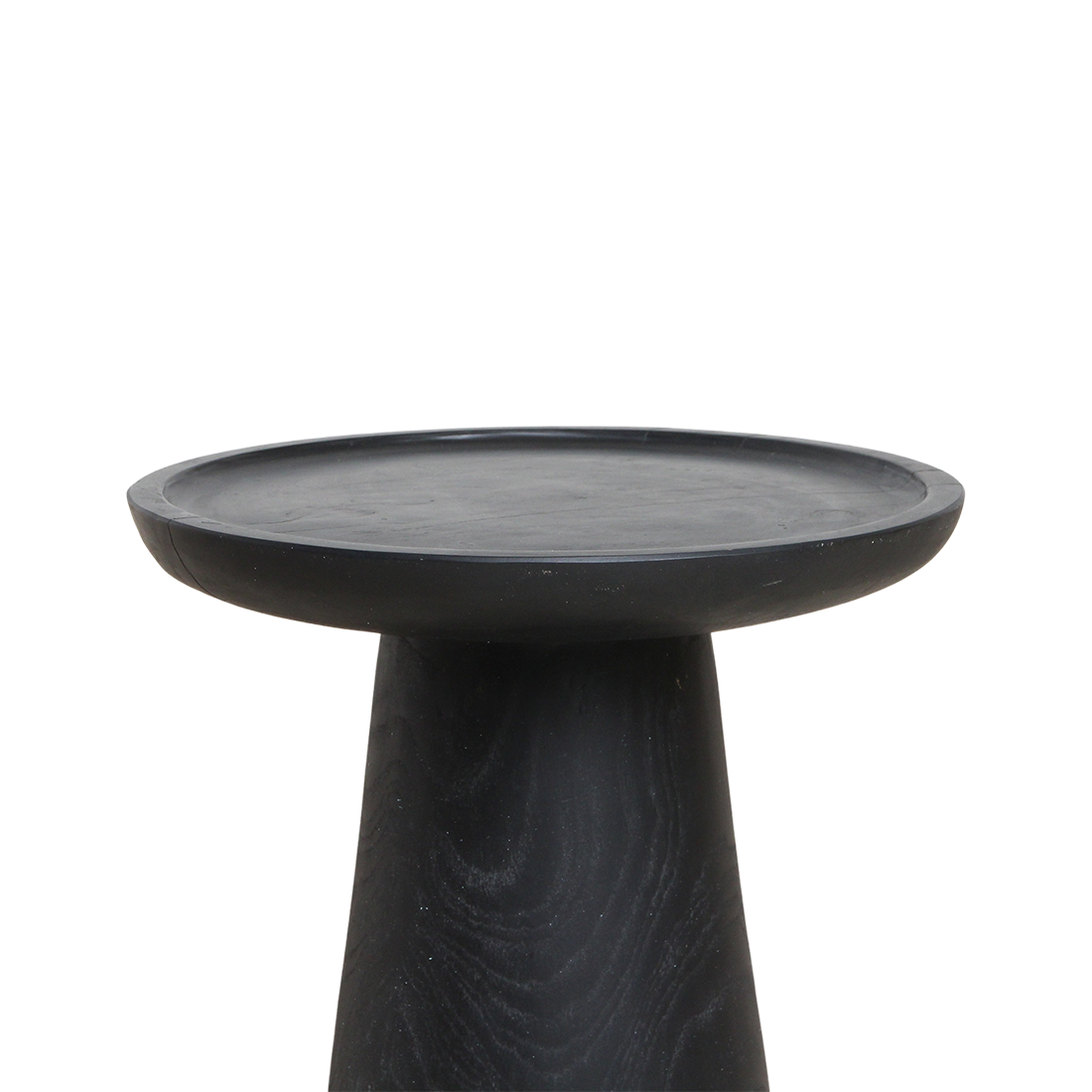 Raw Materials Bijzettafel Nero Dusk Rond 40cm Teakhout Zwart - KwaliteitWonen.nl